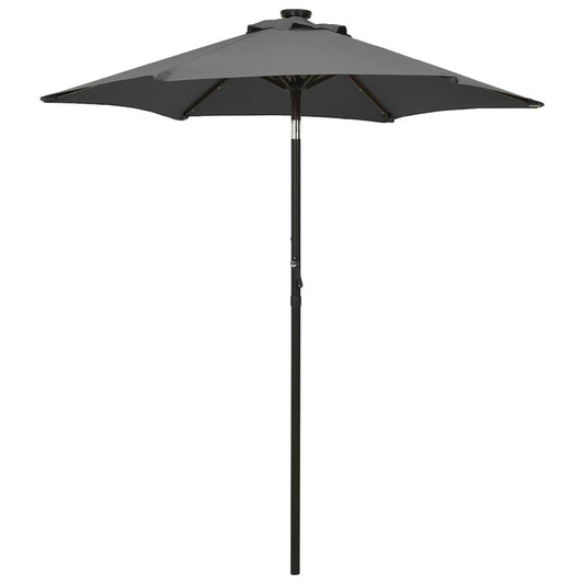 vidaXL Parasol with LED Lights Anthracite 78.7"x83.1" Aluminum