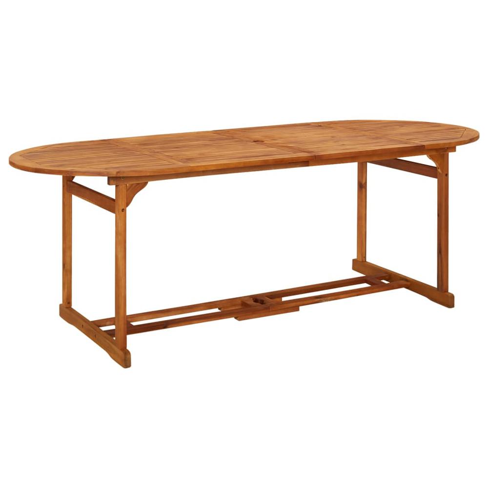 vidaXL Patio Dining Table 86.6"x35.4"x29.5" Solid Acacia Wood, 315949