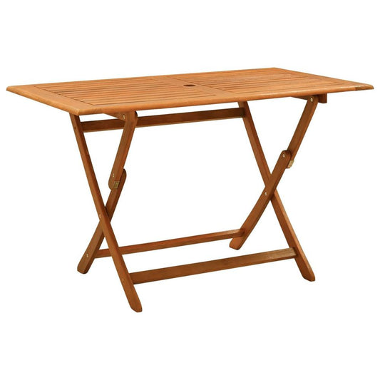 vidaXL Folding Patio Table 47.2"x27.6"x29.5" Solid Eucalyptus Wood