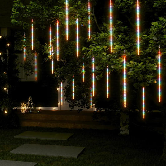 vidaXL Meteor Lights 20 pcs 19.7" Colorful 720 LEDs Indoor Outdoor