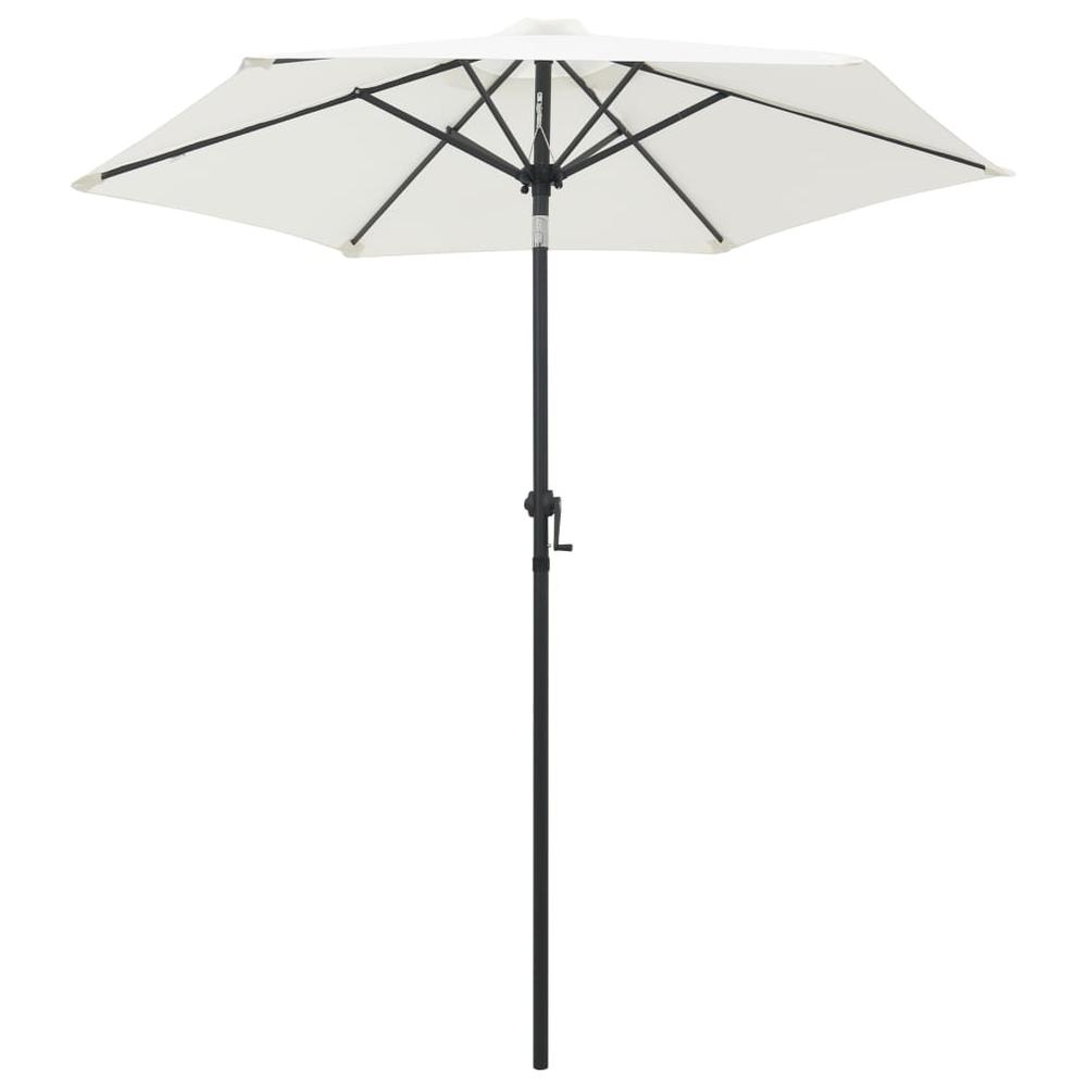 vidaXL Parasol Sand White 78.7"x83.1" Aluminum