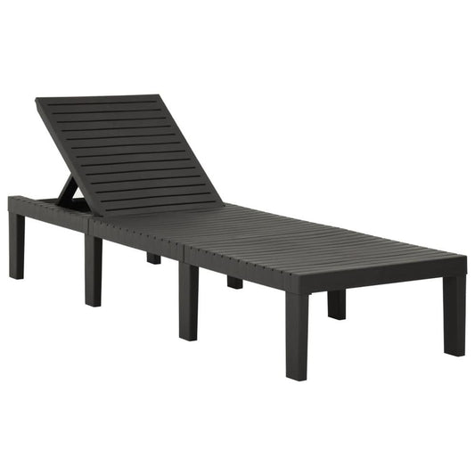 vidaXL Sun Lounger Plastic Anthracite