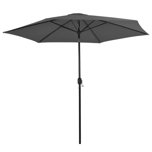 vidaXL Outdoor Parasol with Metal Pole 118" Anthracite