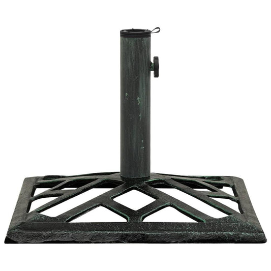 vidaXL Umbrella Base Green 17.3"x17.3"x12.2" Cast Iron, 317760