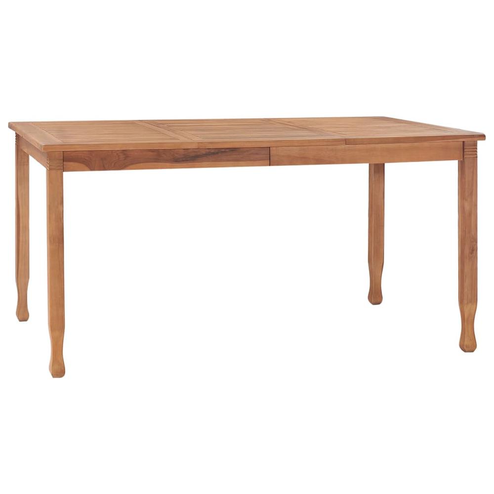 vidaXL Patio Dining Table 59.1"x35.4"x29.5" Solid Teak Wood