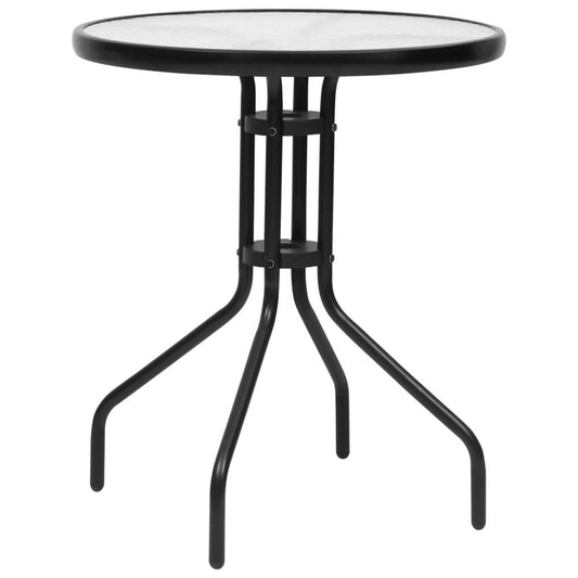 vidaXL Patio Table Black √ÉÀú23.6"x27.6" Steel