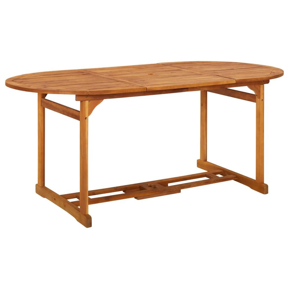 vidaXL Patio Dining Table 70.9"x35.4"x29.5" Solid Acacia Wood, 315948