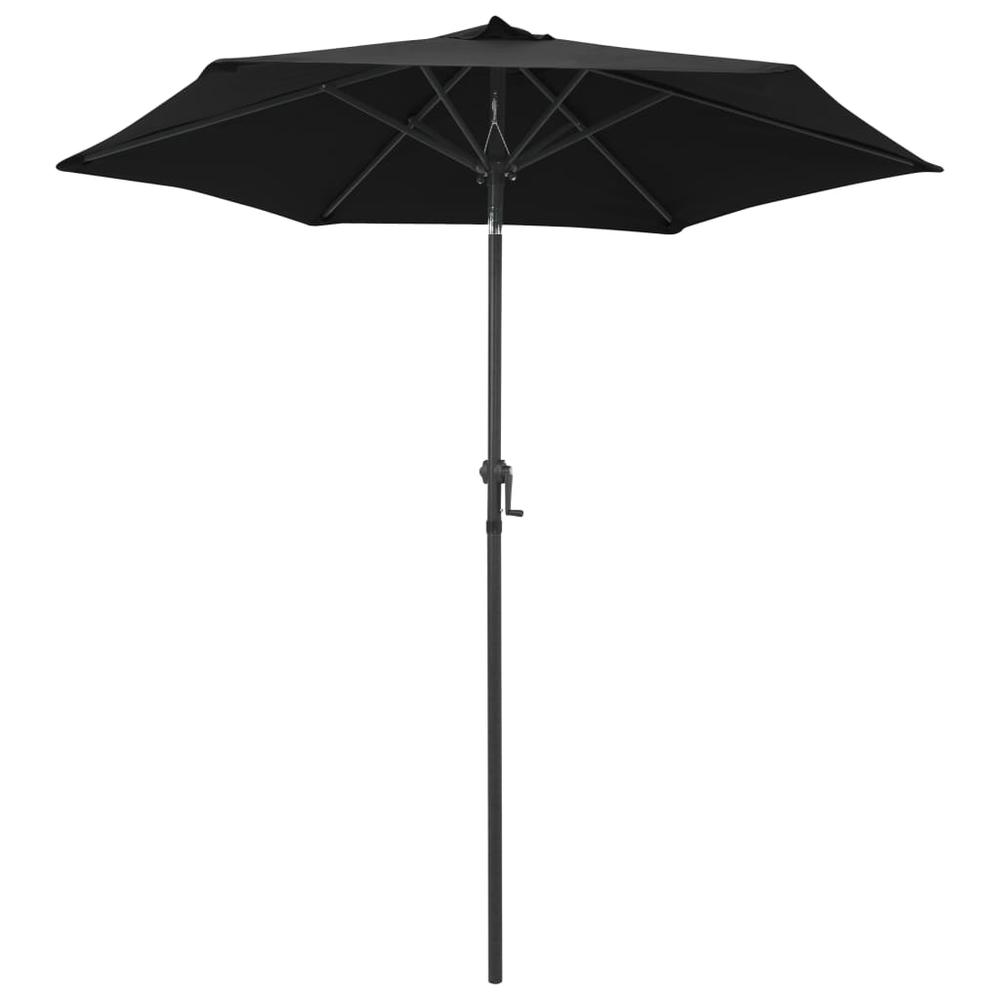 vidaXL Parasol Black 78.7"x83.1" Aluminum