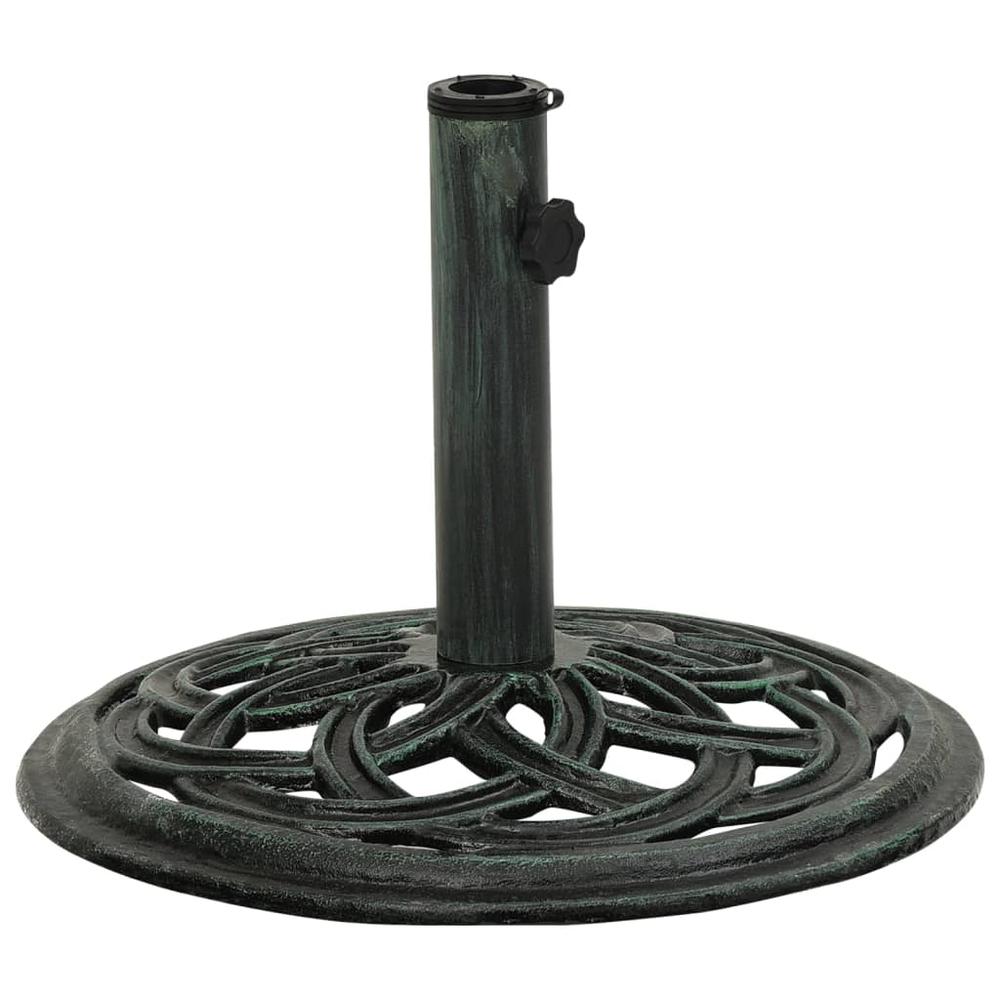 vidaXL Umbrella Base Green 17.3"x17.3"x12.2" Cast Iron, 317756