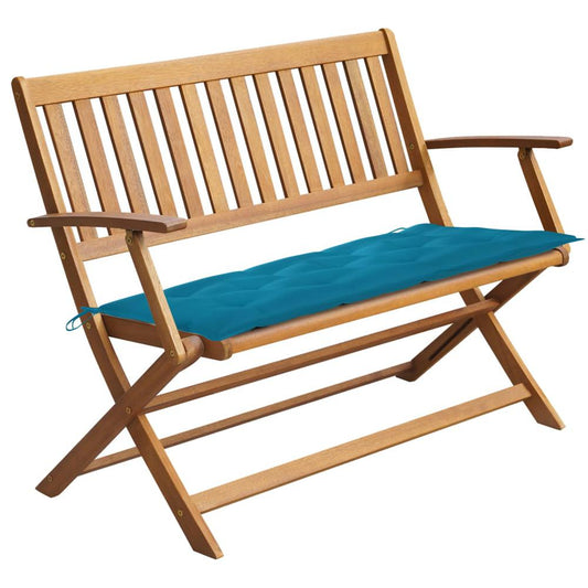 vidaXL Patio Bench with Cushion 47.2'' Solid Acacia Wood, 3064258