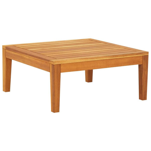 vidaXL Patio Table 25.2"x25.2"x11.4" Solid Acacia Wood