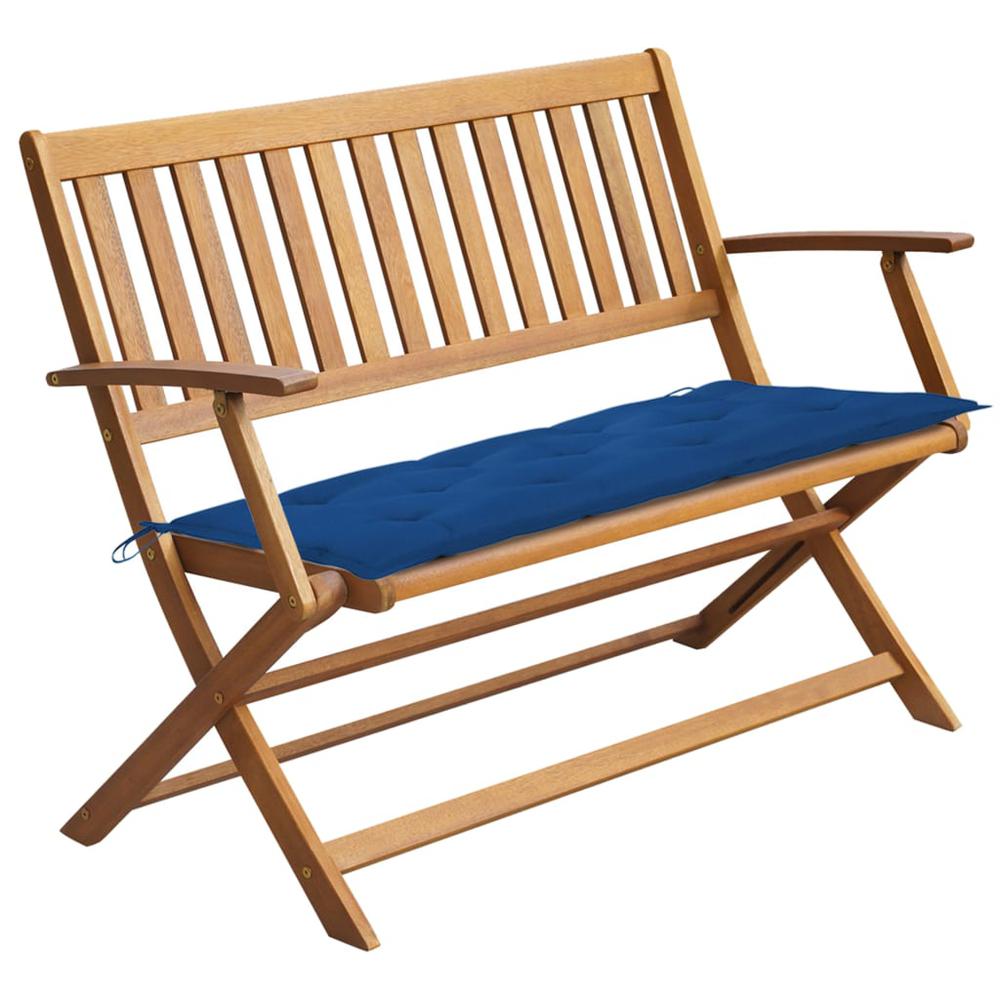 vidaXL Patio Bench with Cushion 47.2'' Solid Acacia Wood, 3064264