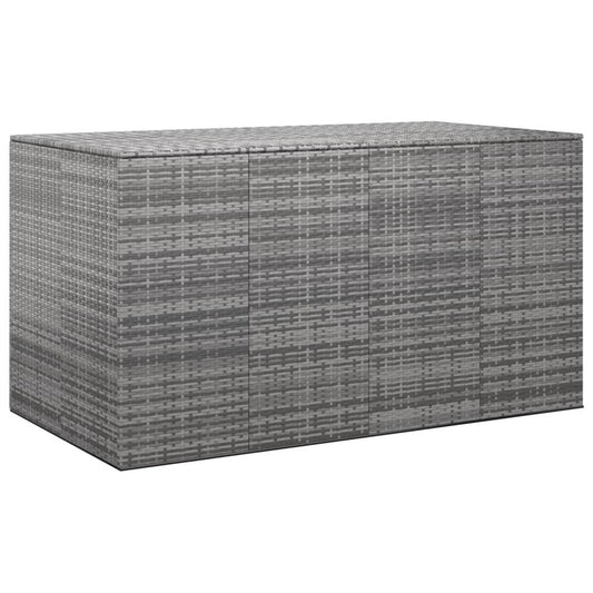 vidaXL Patio Cushion Box PE Rattan Gray, 317234