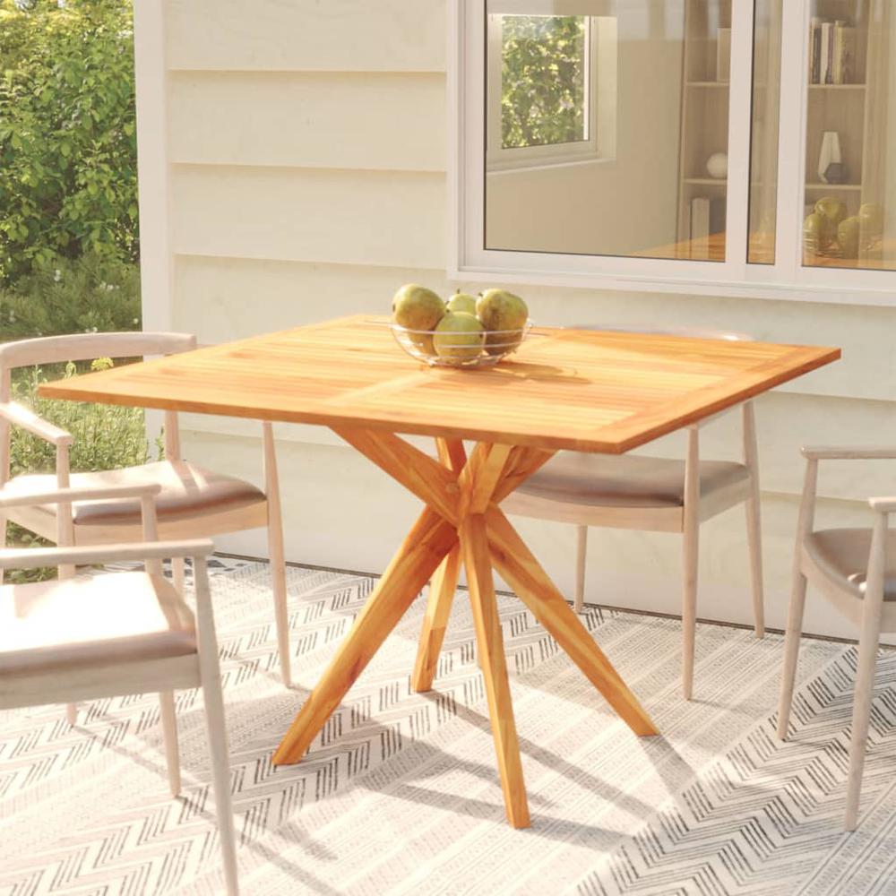 vidaXL Patio Table 43.3"x43.3"x29.5" Solid Wood Acacia, 316257