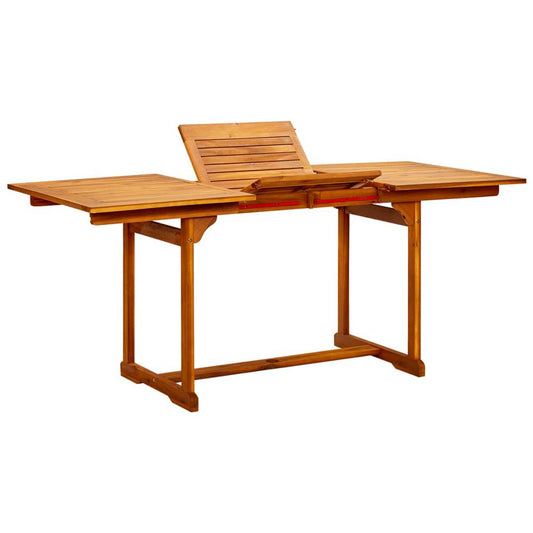 vidaXL Garden Dining Table (47.2"-66.9")x31.5"x29.5" Solid Acacia Wood, 316568