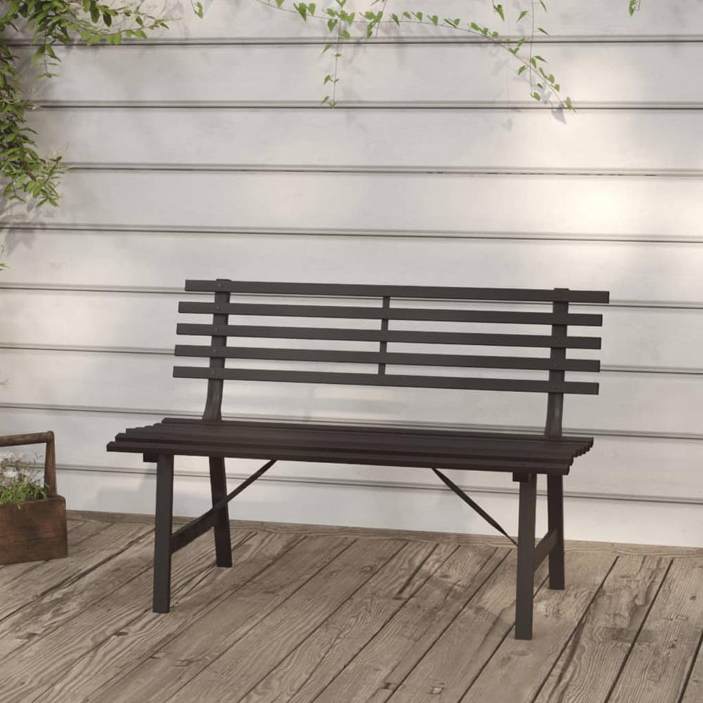 vidaXL Patio Bench 43.3" Steel Black