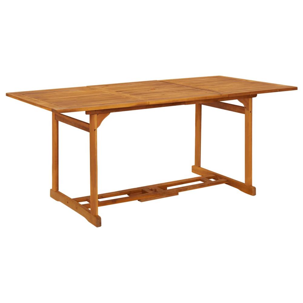 vidaXL Patio Dining Table 70.9"x35.4"x29.5" Solid Acacia Wood, 315945