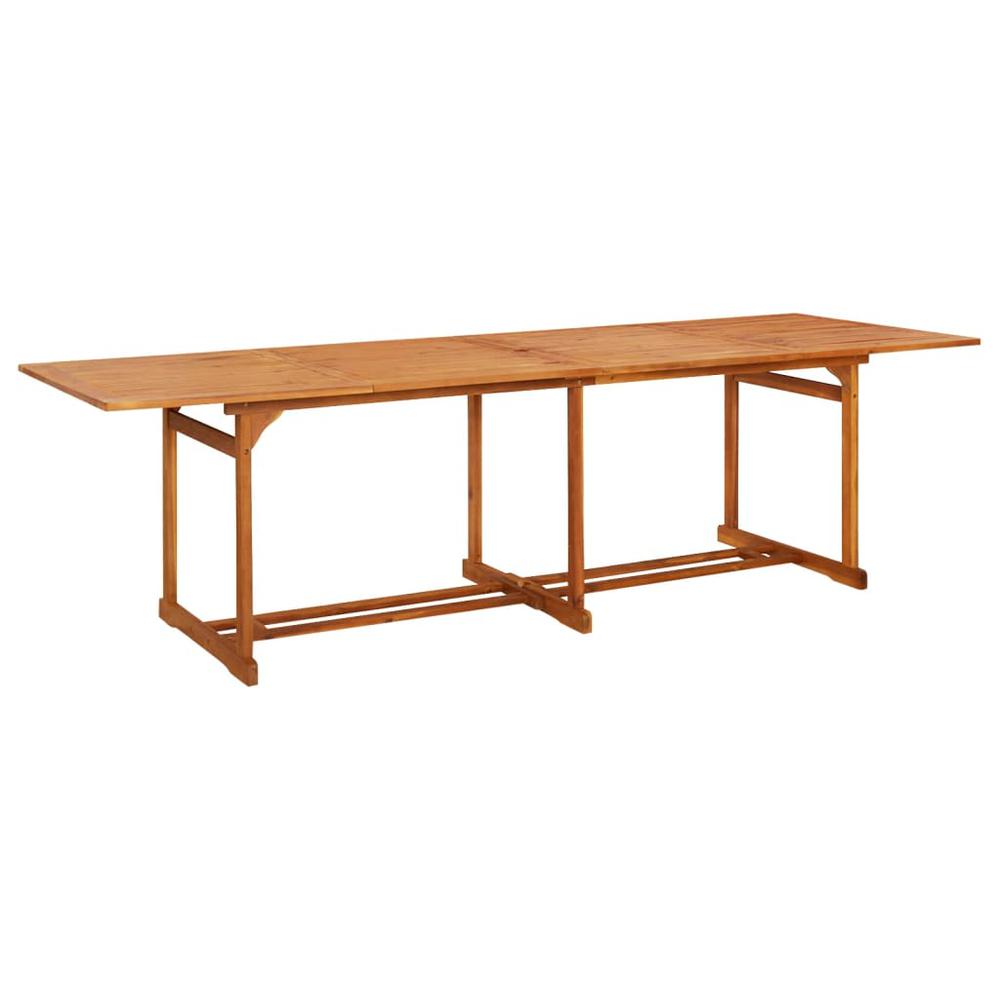 vidaXL Patio Dining Table 110.2"x35.4"x29.5" Solid Acacia Wood, 315947