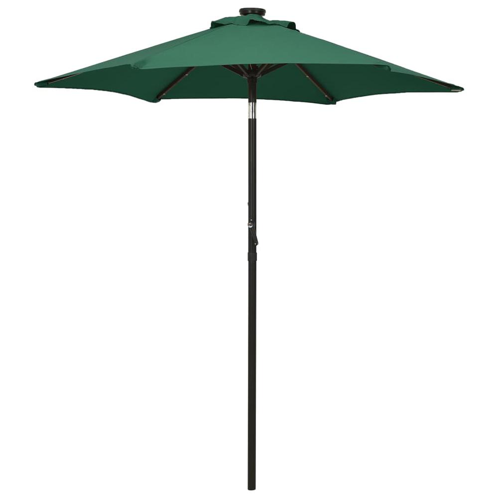 vidaXL Parasol with LED Lights Green 78.7"x83.1" Aluminum