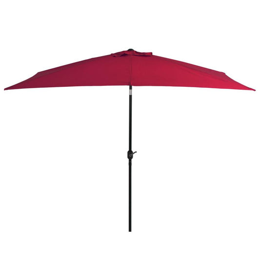 vidaXL Outdoor Parasol with Metal Pole 118"x78.7" Bordeaux Red