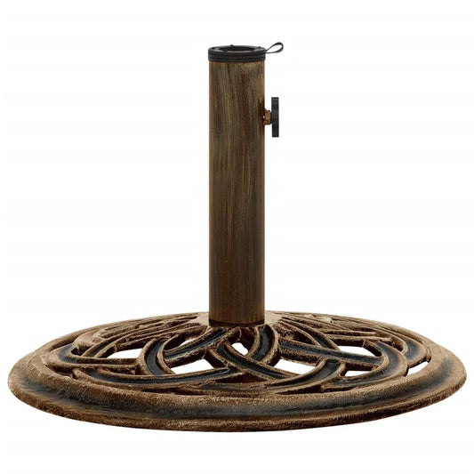 vidaXL Umbrella Base Bronze 17.3"x17.3"x12.2" Cast Iron, 317758