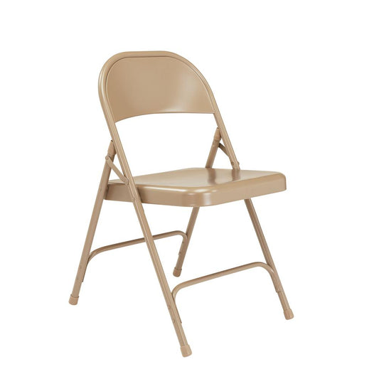 NPS¬Æ 50 Series All-Steel Folding Chair, Beige (Pack of 4)