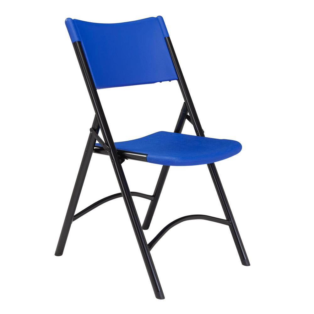 NPS¬Æ 600 Series Heavy Duty Plastic Folding Chair, Blue (Pack of 4)