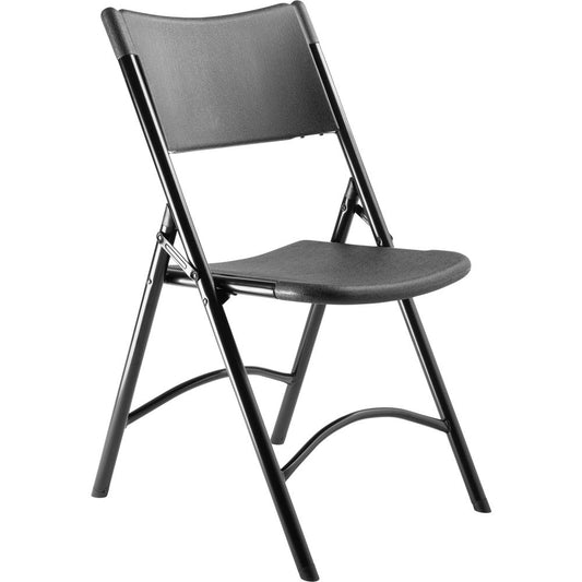 NPS¬Æ 600 Series Heavy Duty Plastic Folding Chair, Black (Pack of 4)