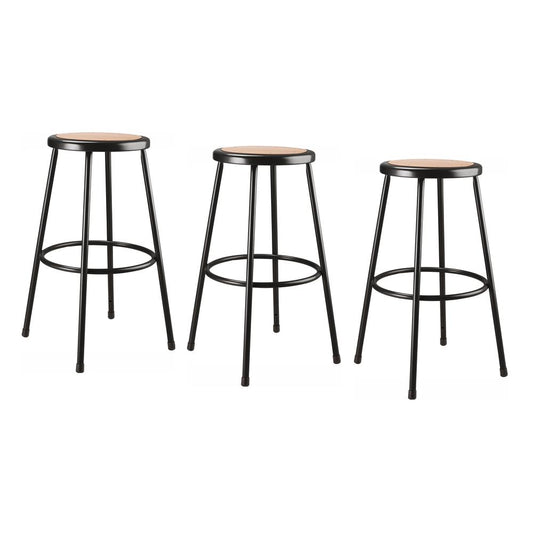 (3 Pack) NPS¬Æ 30" Heavy Duty Steel Stool, Black