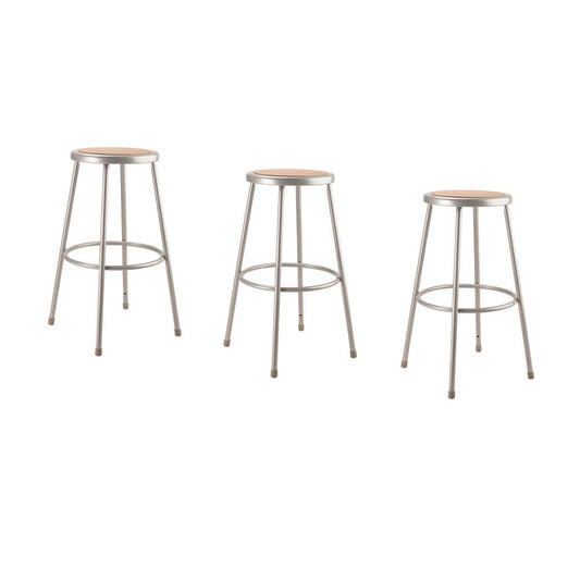 (3 Pack) NPS¬Æ 30" Heavy Duty Steel Stool, Grey