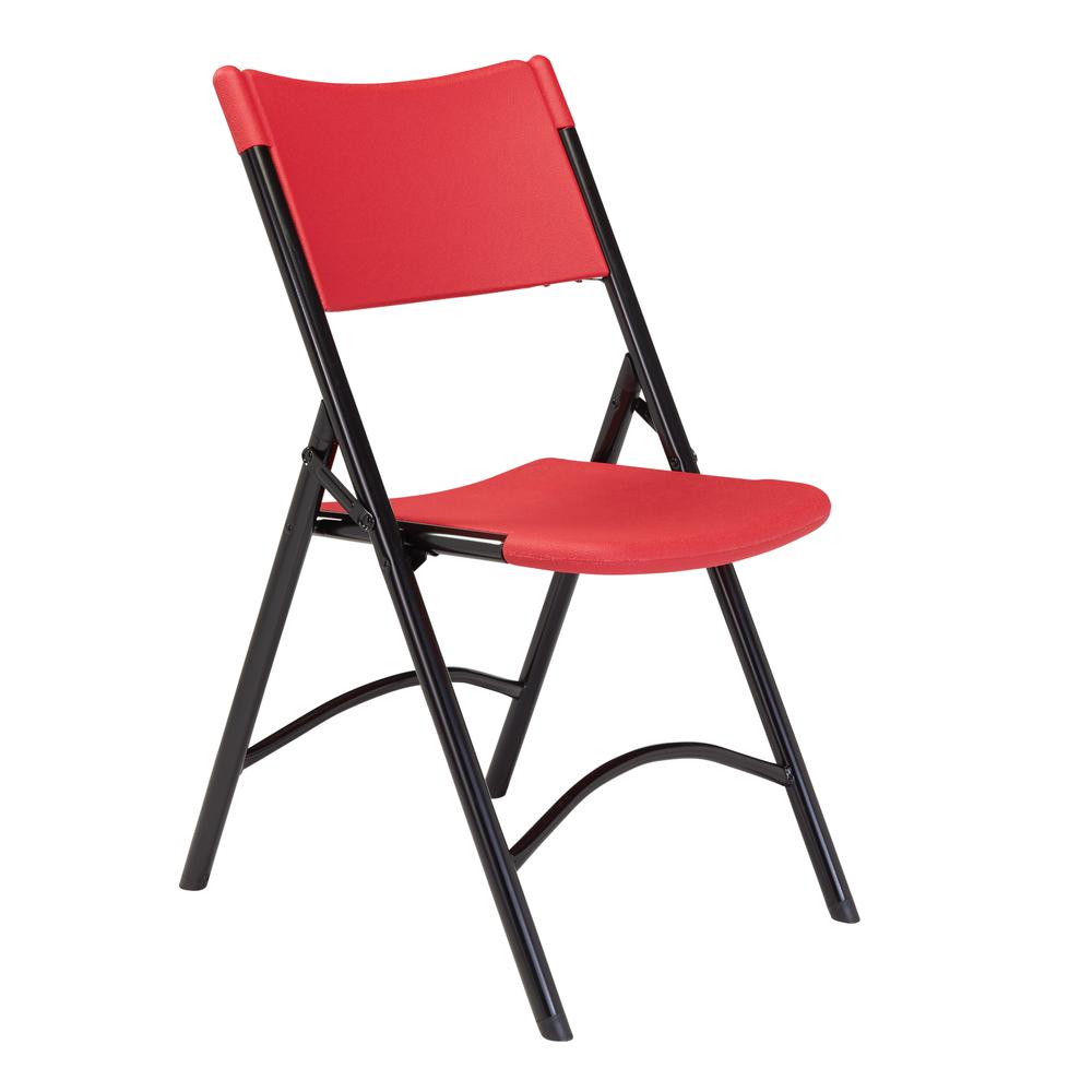 NPS¬Æ 600 Series Premium Resin-Plastic Folding Chair, Red (Pack of 4)