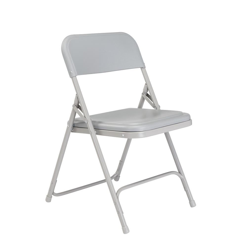 NPS¬Æ 800 Series Premium Lightweight Plastic Folding Chair, Grey (Pack of 4)