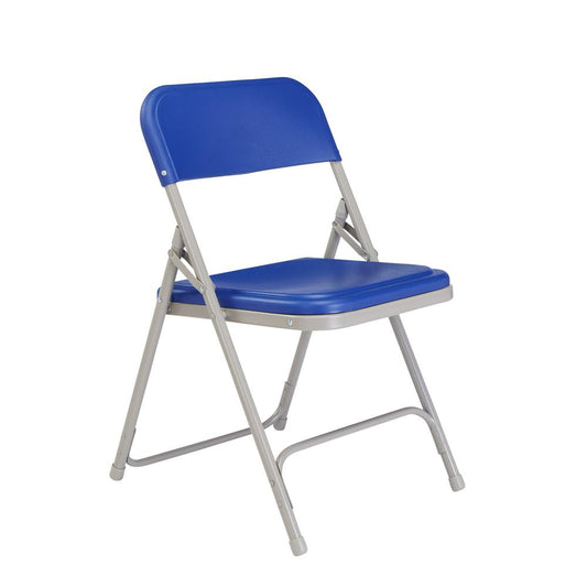 NPS¬Æ 800 Series Premium Lightweight Plastic Folding Chair, Blue (Pack of 4)