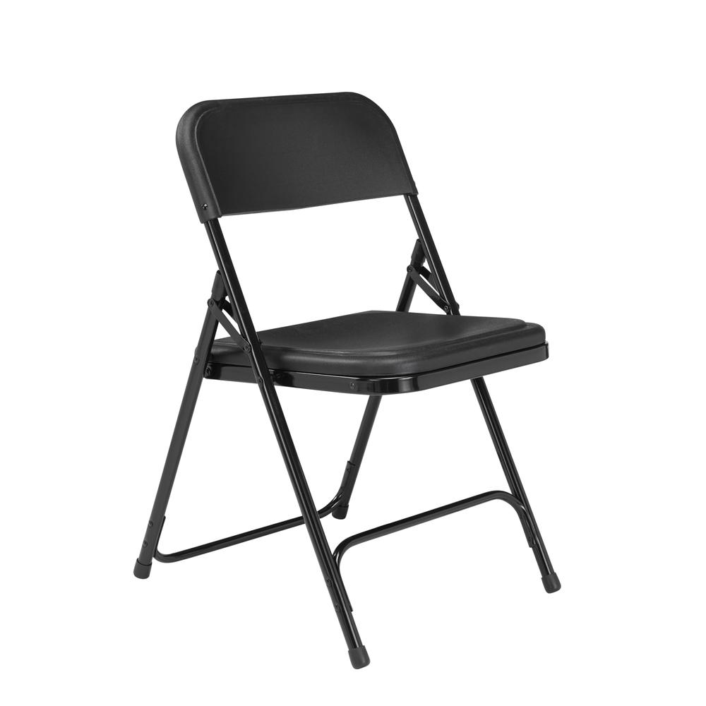 NPS¬Æ 800 Series Premium Lightweight Plastic Folding Chair, Black (Pack of 4)