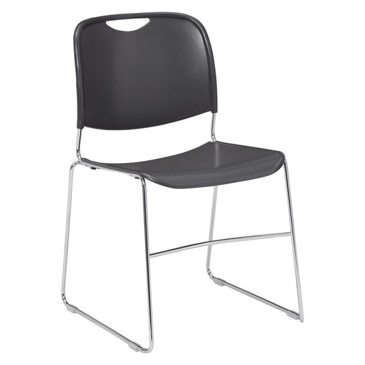 NPS¬Æ 8500 Series Ultra-Compact Plastic Stack Chair, Gunmetal