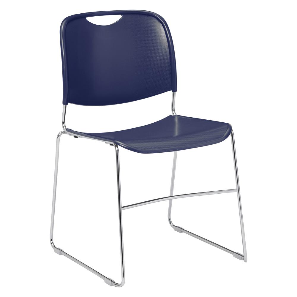 NPS¬Æ 8500 Series Ultra-Compact Plastic Stack Chair, Navy Blue