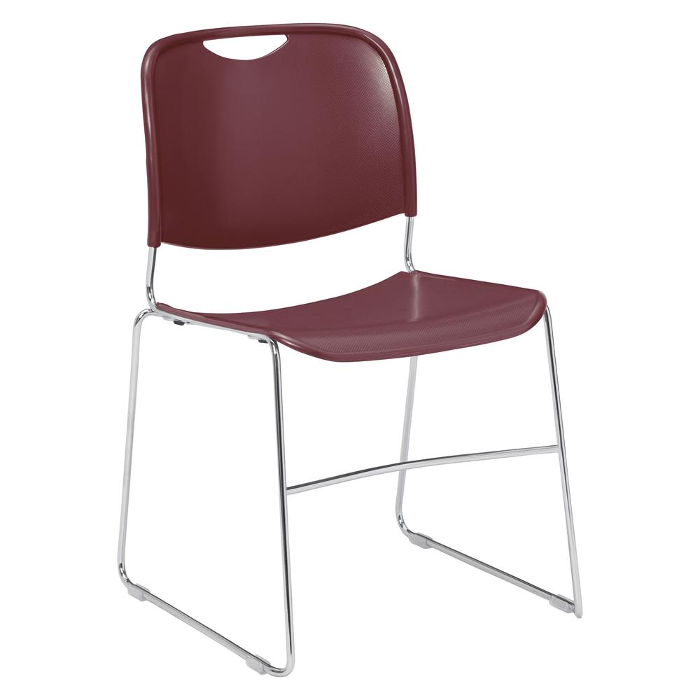 NPS¬Æ 8500 Series Ultra-Compact Plastic Stack Chair, Wine