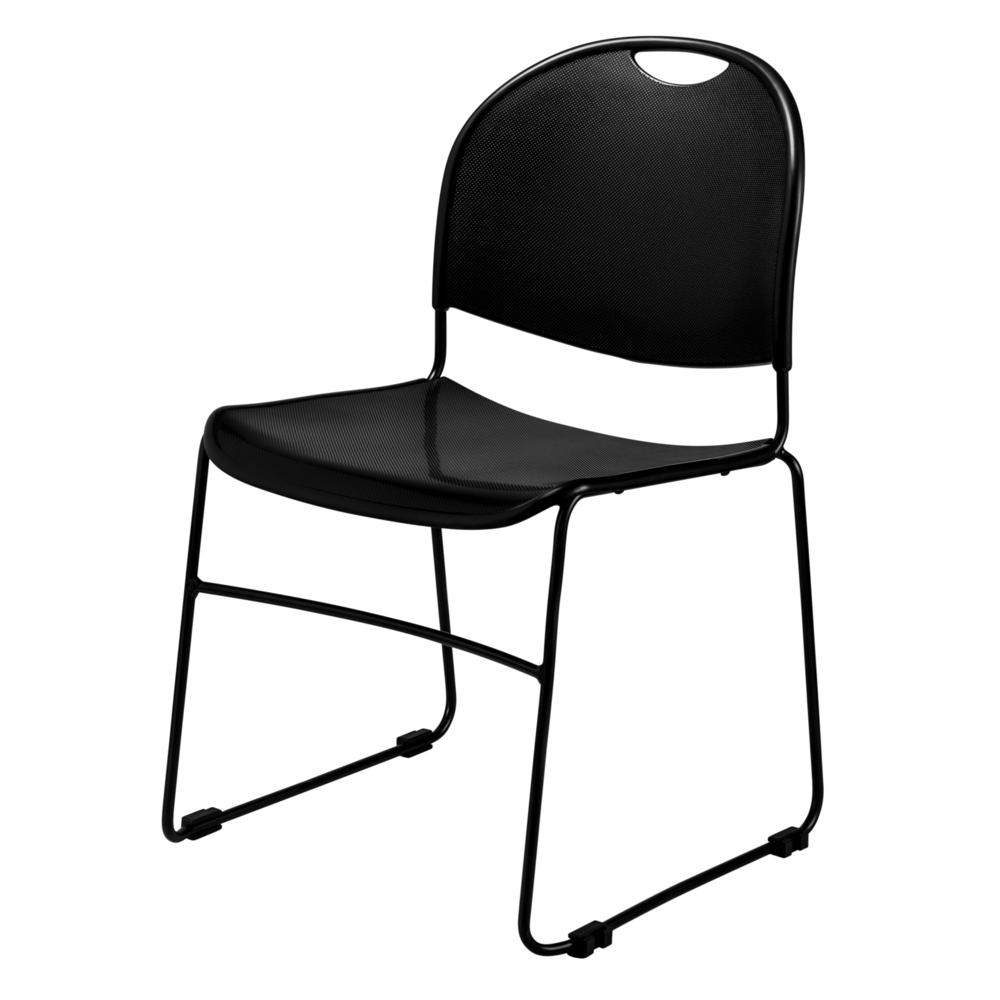 Commercialine¬Æ Multi-purpose Ultra Compact Stack Chair, Black