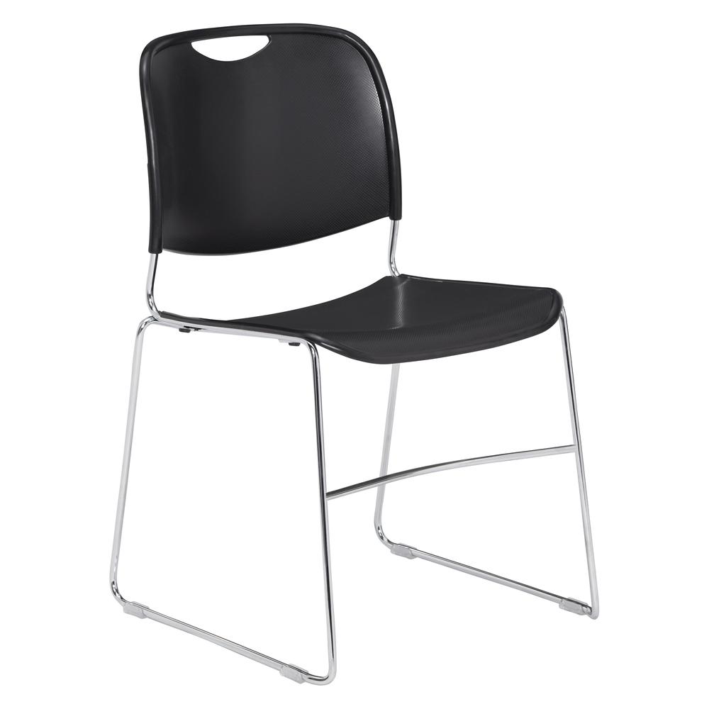 NPS¬Æ 8500 Series Ultra-Compact Plastic Stack Chair, Black