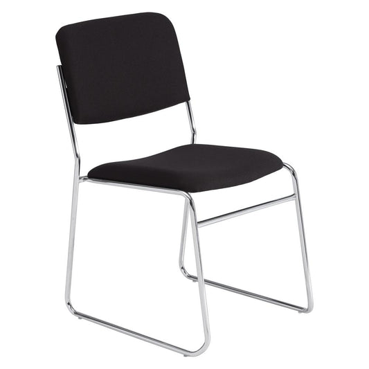 NPS¬Æ 8600 Series Fabric Padded Signature Stack Chair, Ebony Black