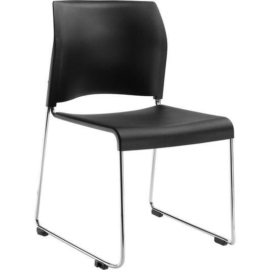 NPS¬Æ Cafetorium Plastic Stack Chair, Black