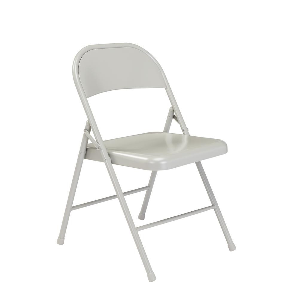 Commercialine¬Æ All-Steel Folding Chair, Grey (Pack of 4)