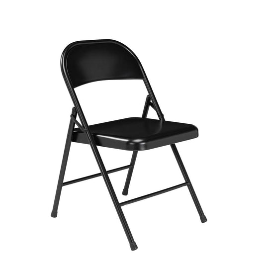 Commercialine¬Æ All-Steel Folding Chair, Black (Pack of 4)