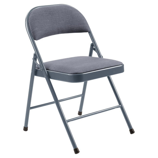 Commercialine¬Æ 900 Series Fabric Padded Folding Chair, Star Trail Blue (Pack of 4)