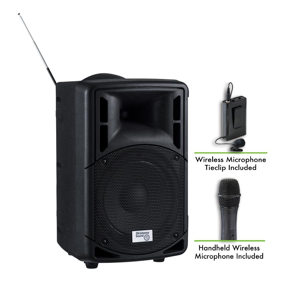 Oklahoma Sound¬Æ 40 Watt Wireless PA System w/ Wireless Tie Clip Mic