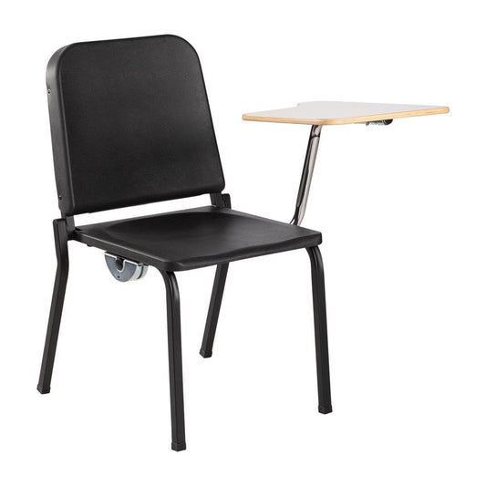 NPS¬Æ 8200 Series Melody Music Stack Chair With Left Tablet Arm, Black Chair and Grey Nebula Tablet Arm