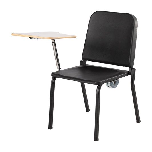 NPS¬Æ 8200 Series Melody Music Stack Chair With Right Tablet Arm, Black Chair and Grey Nebula Tablet Arm