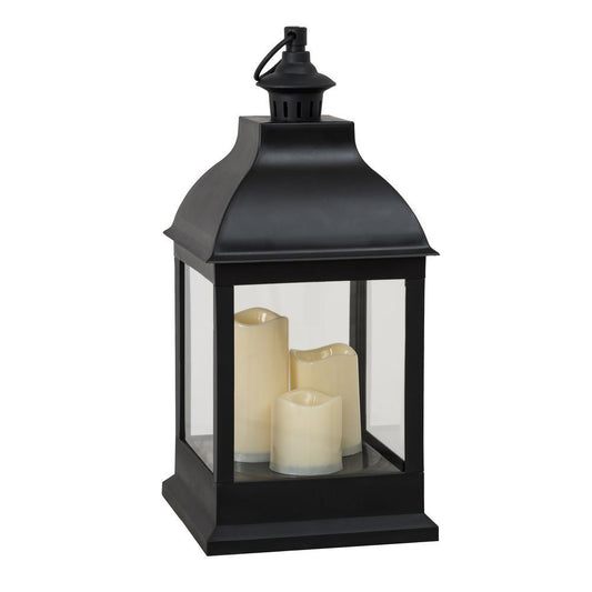 Sunjoy 20 inch Candle Lantern with LED Battery Powered