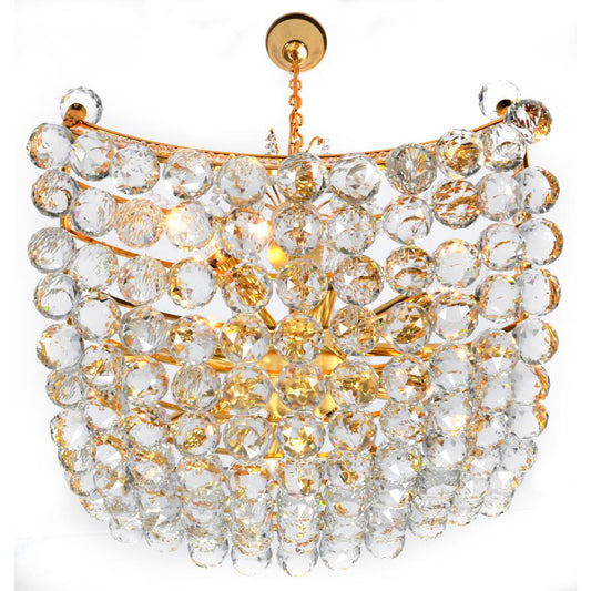 Crystal Orb Basket Chandelier