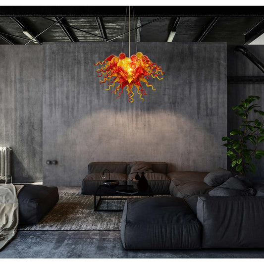 Amber Red Burst Chandelier